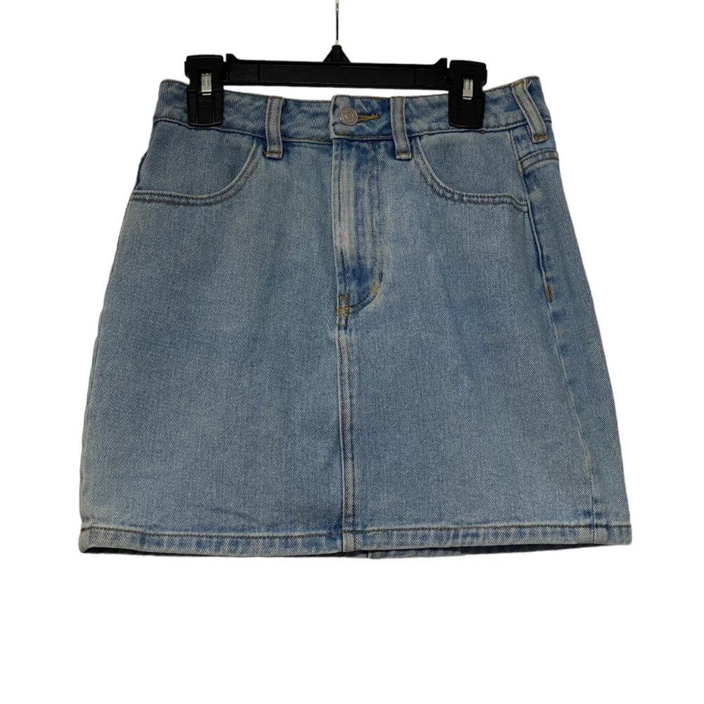 Brandy Melville Women Size 24‎ Blue Light Wash Denim Jean Mini Skirt